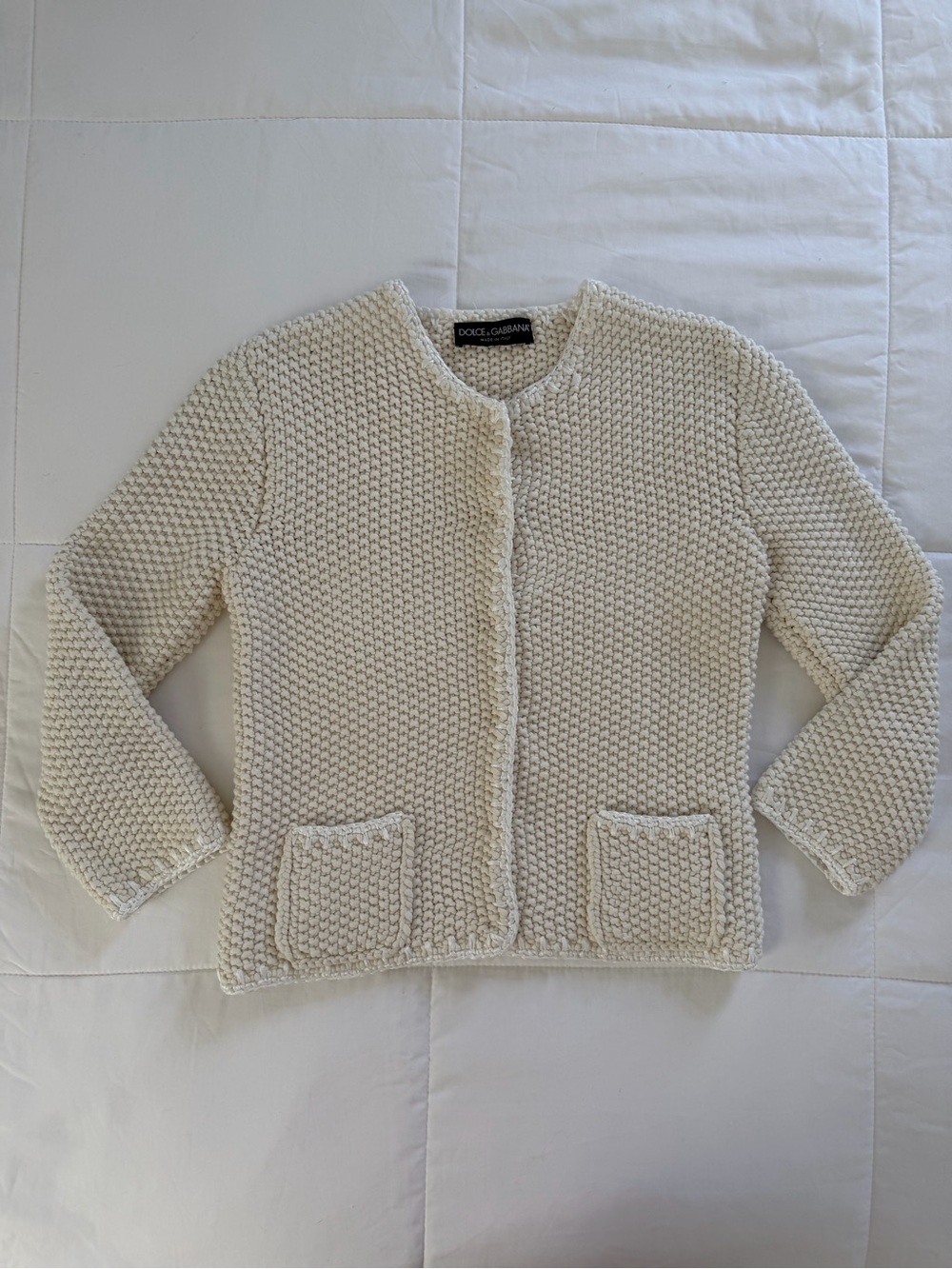 New- Dolce and Gabbana Crochet Knit Cardigan 🤍✨
